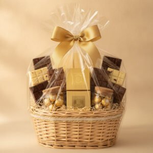 Deluxe gourmet chocolate gift basket