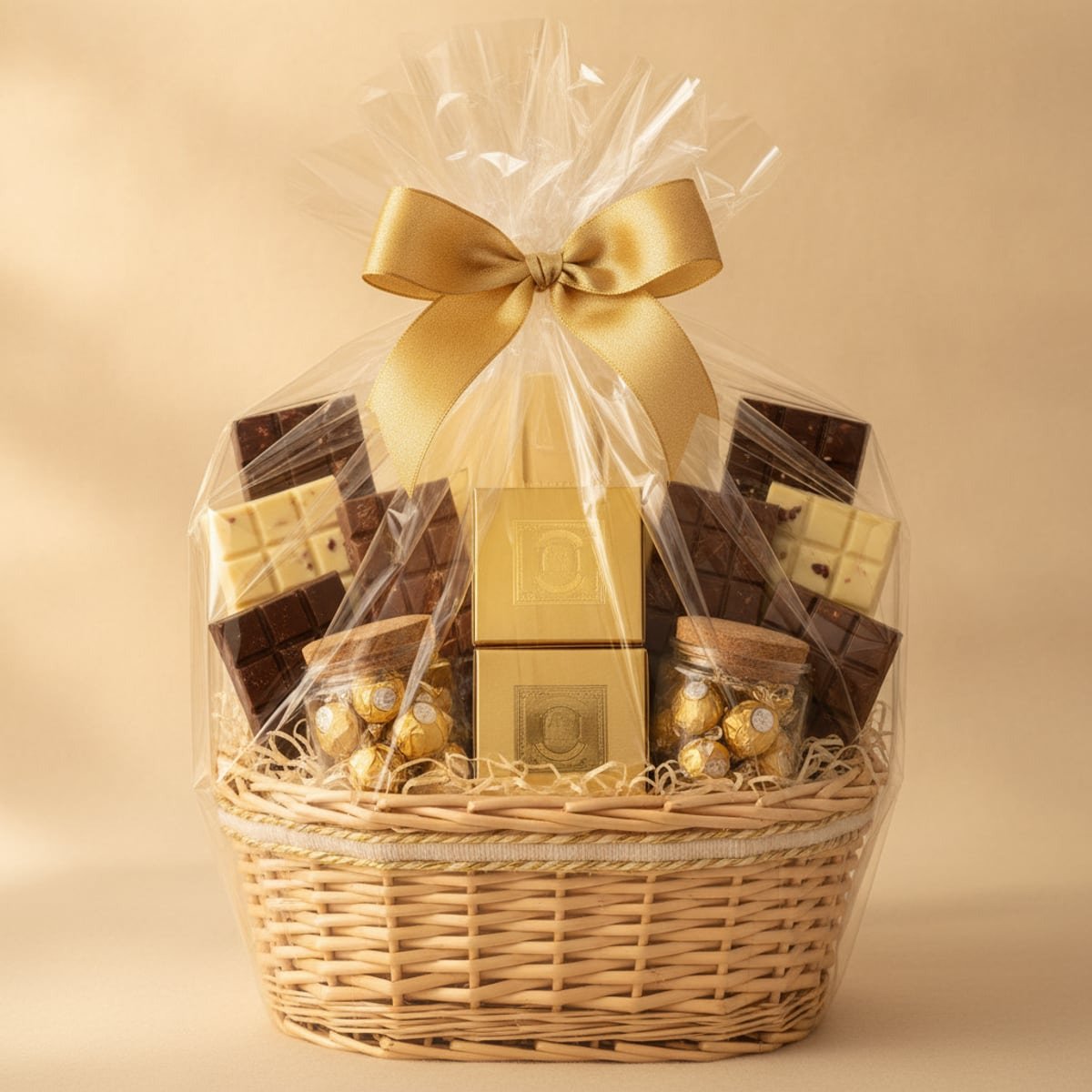 Deluxe gourmet chocolate gift basket